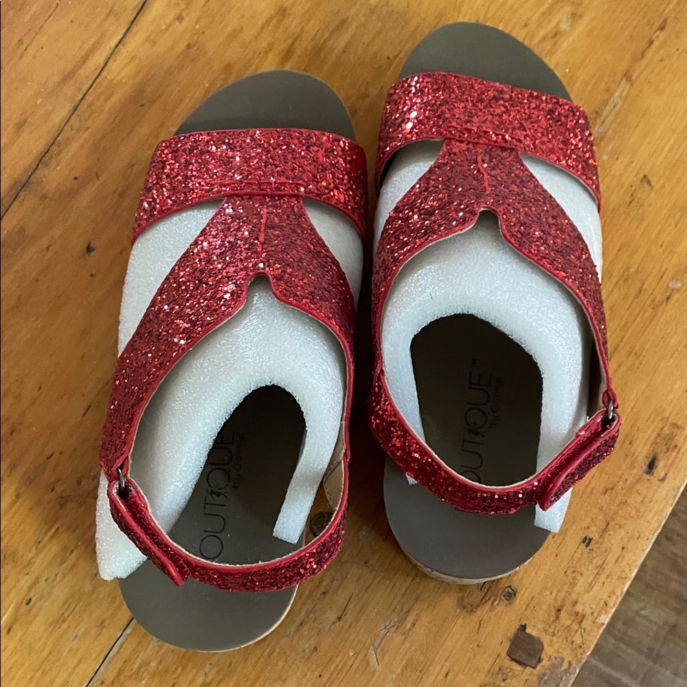 Women’s Red Glitter Sandals